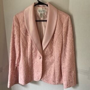 Bloomingdale's Pink Lace Women's Jacket vintage size 12